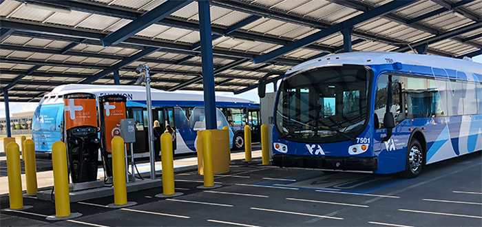 ChargePoint in a bus depot